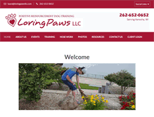 Tablet Screenshot of lovingpawsllc.com